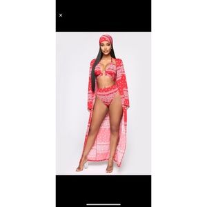 FashionNova Bandana Babe swimsuit set NWT